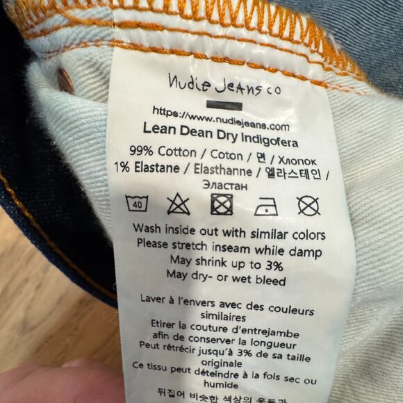 Nudie Jeans Lean Dean Indigofera 33/29 - Picture 7 of 11